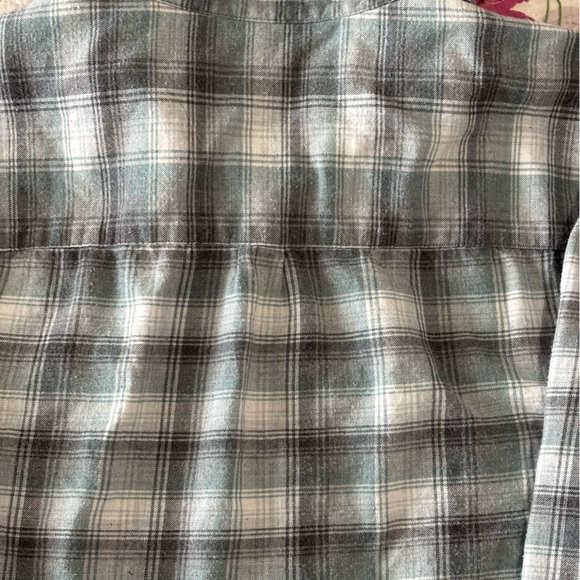 Pendleton Men's Cotton Plaid Flannel Shirt Button Up Green Gray Pocket L - Picture 8 of 8